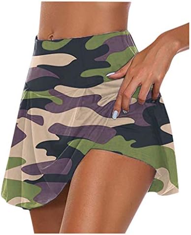 Žene Stretchy visokog struka Golf mini suknje za žene Skater Tenis Yoga Atletic Radni trening Aktivne Skorts suknje