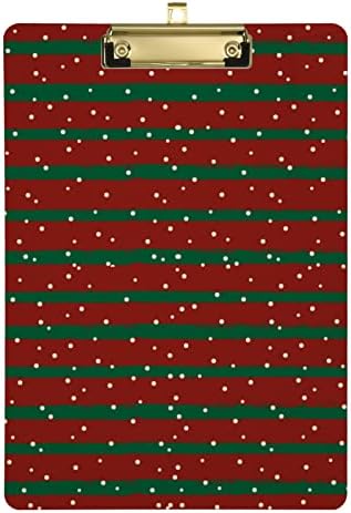 Alaza Retro geometrijski Božić uzorak Clipboard 9 x 12.5 inč, A4 pismo veličine akril Clipboards sa niskim