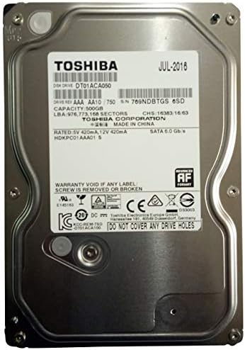 Toshiba DT01ACA050 500 GB 3,5-inčni interni Hard disk 500
