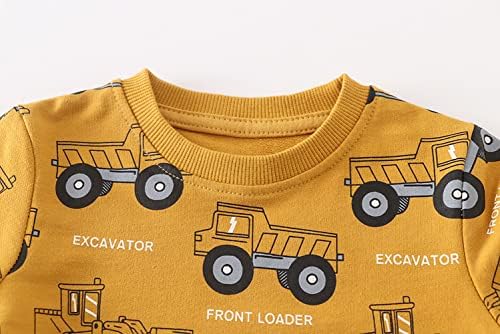 Toddler Boys Dukset dječji pamučni dugi rukav Crewneck pulover crtane majice 2-7t