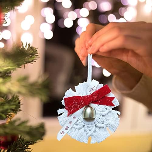 Clear String sa kukama Božićne snježne pahulje molitva Privjesak Nova godina Tassel tkani zid viseći luk zvoni