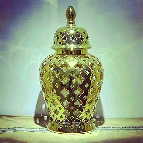 Fenter Ginger Jar Dekorativni JAR Tradicionalni sa poklopcem Glazirani hram JAR keramičke vaze za