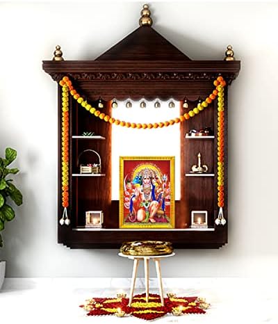 Zig Zag Lord Panchmukhi Hanuman Ji Foto okvir za zid / stol / Pooja Soba Golden