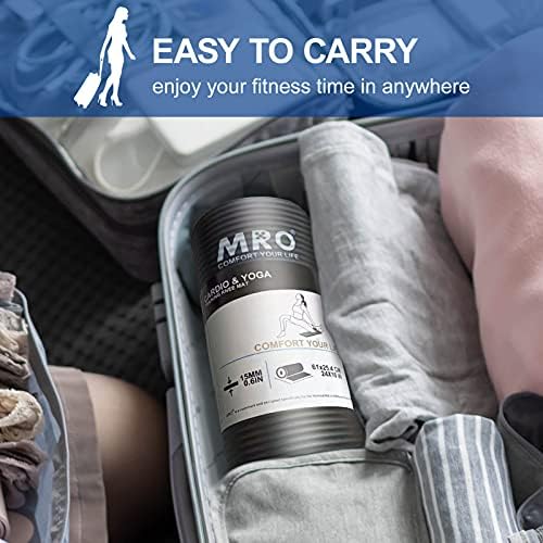 MRO Yoga jastuk za koljena-Premium jastučić za koljena za vježbanje - Eliminirajte bol tokom treninga kod kuće - Extra Padding & Podrška za koljena, zapešća, laktove - upotpunjuje vašu prostirku za jogu 24X10X0.6