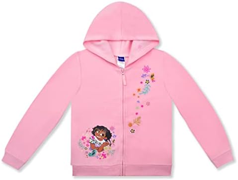 Disney Encanto Girls zip up duhovicu za malu djecu i veliku djecu - ružičastu