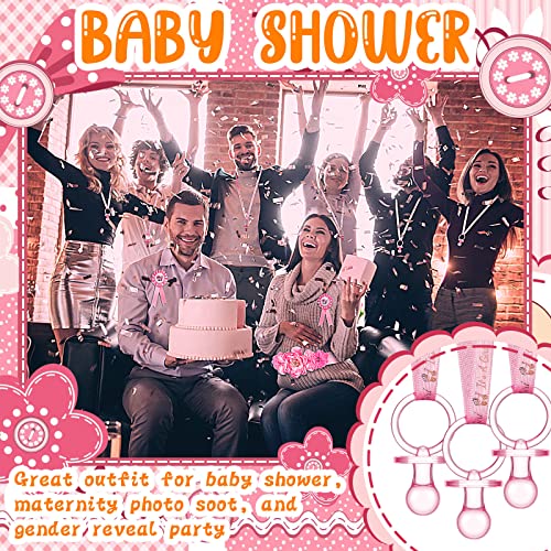 Konohan 53 kom Baby Shower Pacifiers Set uključuje porodiljsko krilo Pink akril Pacifier to je djevojka