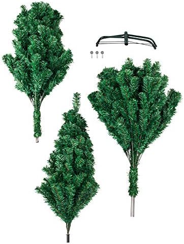 8ft šarke Douglas puna jela umjetna božićna stabla ukras za odmor W / 3.594 vrhovi podružnica, jednostavan montaža, sklopivi metalni postolje, zeleno