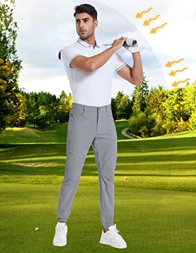 Puli muške rastezanje golf joggers hlača sa 4 džepa vodootporna tanka mozga planinarke casual putne pantalone za muškarce
