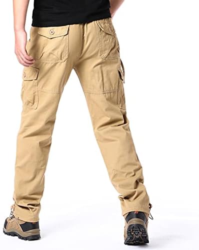 Miashui Fair Trade Muške hlače Muške modne Ležerne prilike Multi džepni patentni kopči muške