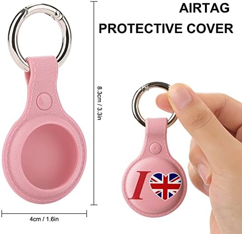 Volim UK zaštitna futrola kompatibilna za AirTag držač lokatora protiv gubitka s privjeskom za ključeve za ovratnik