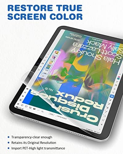 XIRON [3 pakovanje] papirna Zaštita ekrana za iPad 10. generacije 2022, mat PET folija za iPad 10,9 inča, pišite