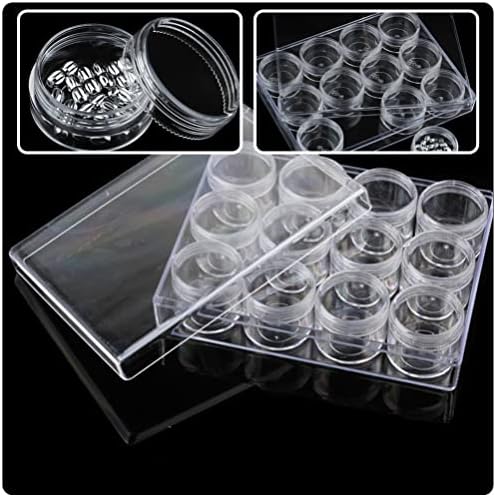 Zerodeko Diamond art Storage kontejneri 2 kompleta plastična kutija za organizatore perli 12 komada Mini prozirni