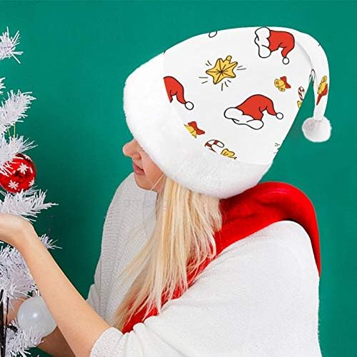 Božić Santa šešir, Sretan Božić Božić Holiday šešir za odrasle, Unisex Comfort Božić kape za Novu godinu svečani