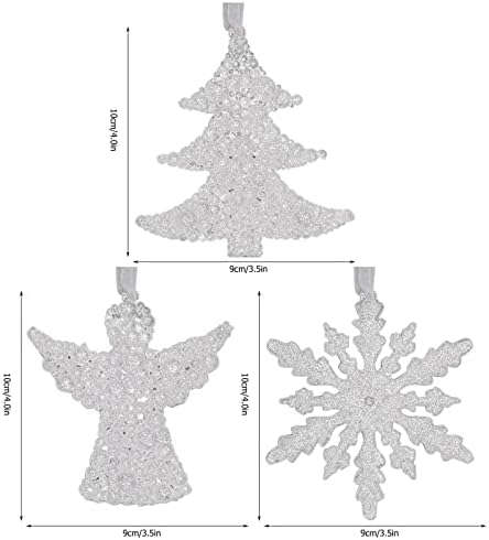 Akrilni sjajni božićni privjesak prozirni božićni ukrasi zimski božićni ukrasi za božićne stable