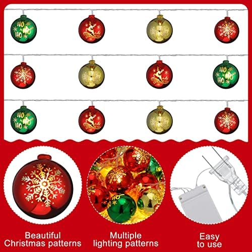 Božić Ball Ornamenti svjetla ukras 20 noge 40 sijalica Božić struna svjetla Plug in Božić sijalica svjetla za