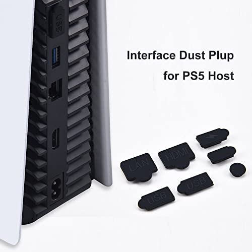 7kom PS5 set silikonskih utikača protiv prašine, USB HDMI LAN Type-C interfejs kapa otporna na prašinu
