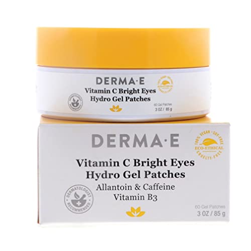 Derma e vitamin C svijetle oči Hydro gel zakrpe odmah pretvoruju tamne krugove, natečene, suve, oči u dobro odmorene 2-pakete