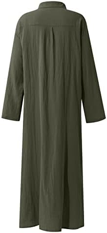 NOKMOPO haljine za žene 2022 ležerni pamučni platneni prugasti kardigan labavog temperamenta nepravilna