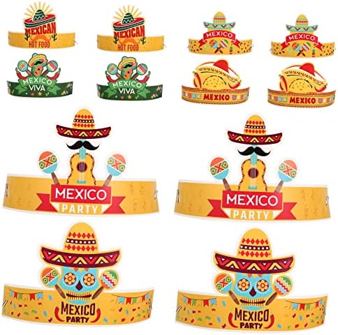BESTOYARD 24 kom karnevalski papirni šešir muški šeširi Meksički dekor muški dekor karnevalski šešir