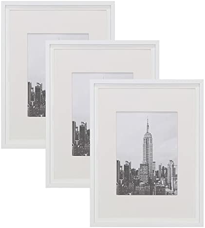 HOTURE Photo Frames Set od 3, Prikažite slike sa podlogom ili bez podloge za okvire za fotografije zidne Galerije