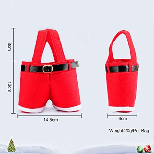 Riqingy Creative Božićne torbe Santa hlače Stil Torba Časno stanje punilo za punjenje čarapa Xmas Poklon Božićni ukrasi Vjenčanje bombona, crvena, jedna veličina
