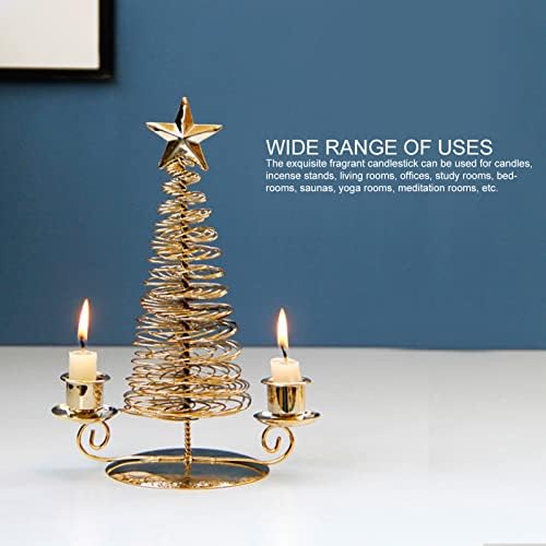 Ukrasi za svijećnjake držač oblika drveta Božić Evropska dekoracija Doma božićno drvo za dekoracije Zlatni držači svijećnjaka dekoracija svijećnjaci