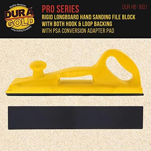 Dura-Gold Pro serija Kruti blok brušenja ručnog brušenja s obje kuke i petlje i PSA adapter Pad & 100 brusni papir Roll, 2-3 / 4 široko, dugačak 12 metara