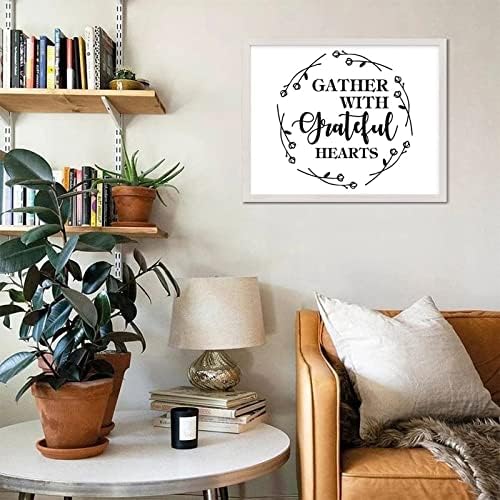 Život pozitivan citat Wood Framed potpisan kućna tema sa zahvalnim srcima Biblija citira moderni ukrasni znak