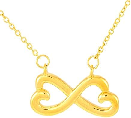 Nakit za poruke, ručno izrađena ogrlica - personalizirana poklona Infinity Heart ogrlica, personalizirana