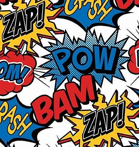 Party Explosions Poklon omot - superherojski komični papir za omotavanje ravnog lista za rođendane, proslave, ljubitelji super heroja i fanovi stripa