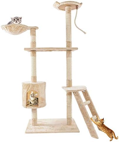 Liupoket inča mačje drvo za zatvorene mačke toranj za mačke na više nivoa sa stubovima za grebanje prekrivenim