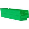 Akro-mils 30128 plastični kantu za kantu Sjestable - 4-1 / 8 Š x 17-7 / 8 D x 4 H zelena - puno 12