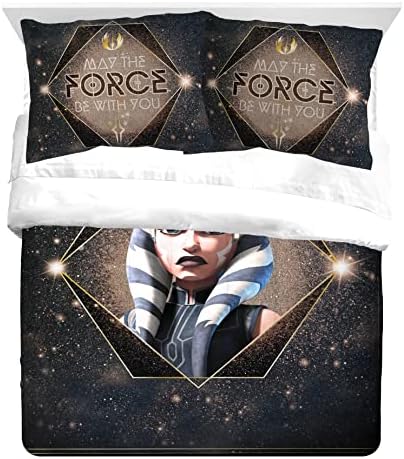 Jay Franco Star Wars The Clone Wars Ahsoka Force Queen Commforter & Sham Set - Dečju super meka posteljina