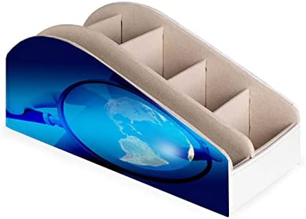 Meicke Desktop daljinski upravljač za skladištenje, ručno povećalo stakleno staklo Zemlja Globe Istraga daljinskog organizatora