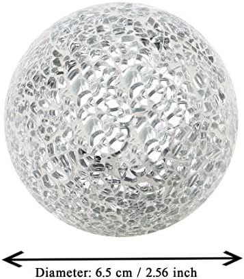 Moderna modernog ukrasnog pucketoj mozaik stakla srebrne sfere kuglice središnji ukrasi orbs za zdjele