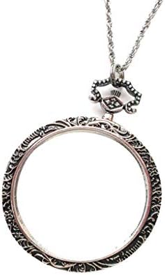 Moolo Lupe za čitanje, 6.5 X lančana ogrlica loupe privezak sa 1.85 staklenim objektivom za čitanje nakita