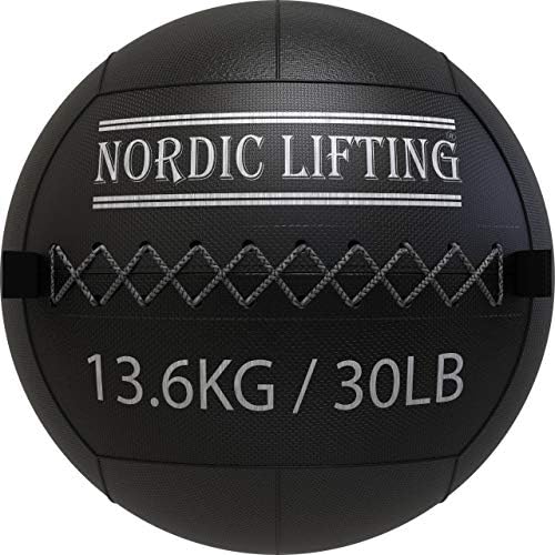 Nordic Lifting Wrist Wraps 1p-Aqua Blue Bundle sa zidnom loptom 30 lb