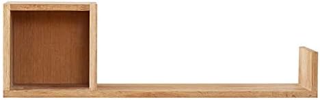 PIBM stilski jednostavno jednostavno zidni nosač plutajući regal drveni kocki za pohranu punog drveta za skladištenje, 60x15x18cm, pravi stil
