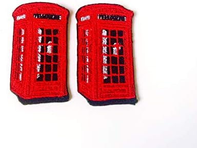Set 2 kom. Mini plata Telefon Telefon Crvena boja Slatka jakna Majica SEW Gvožđe na izvezenom Applijnom znaku