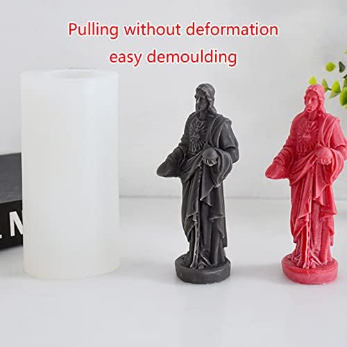 3D-Isus silikonski kalup, spasitelj Isus epoksidni plijesan za diy izradu, gips kip smole