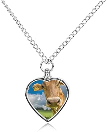 Cow Closeup pas pepeo urna ogrlica mačka kremiranje nakita spomen uspomena držač pepela pokloni