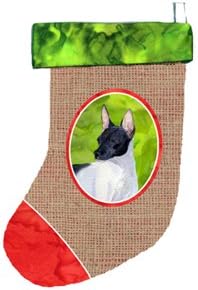 Caroline's blagaljni terijer božićne čarape, 11 x 18, višebojni