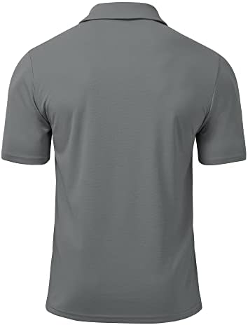 YuKaichen muške polo majice kratki rukav brzi suhi golf tenis majica Solidna jednostavna osnovna