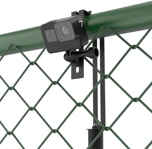 Akcijska kamena nosač ograde za GoPro bejzbol - Snimanje visokog ugla od vrha ograde - lančana veza