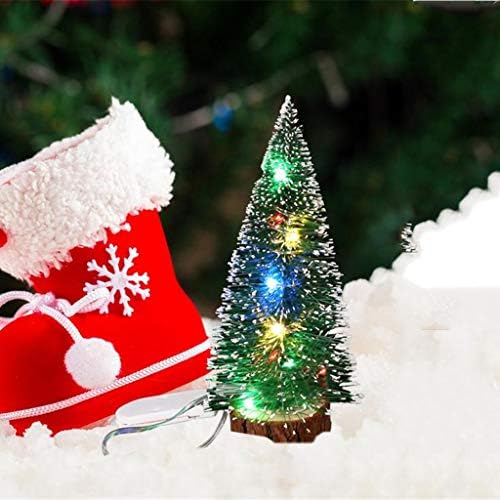 Ukrasi sa LED mini svjetlima Božićni ukras Desktop Božićno drvce Kućni dekor vitražni Organizator stakla