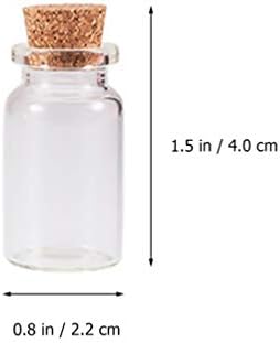 Nuobesty Mini Cork boce za čepove sitne staklene posude naklonosti vijcima za oči s užetom za umjetničke