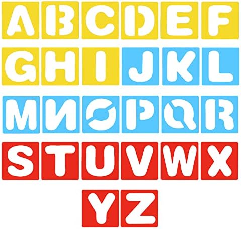 Pismo Slikarskog šablona, ​​26 kom plastične abecede za ponovno plaćanje za farbanje 3 '' šarene plastične