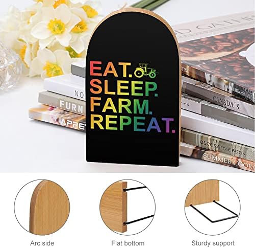 Jedite Sleep Farm Repeat book Ends za police drveni držač držača za knjige za teške knjige razdjelnik moderni dekorativni 1 par