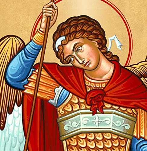Manastirske Ikone Arhanđeo Sveti Mihailo Branilac Reprodukcija Ikona Postavljene Ploče