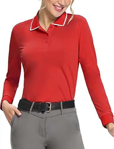 Hiverlay Polo majice za žene Camo Golf Collared Tops Slim Fit UPF 50+ Dry Fit Moisture Wicking tenis